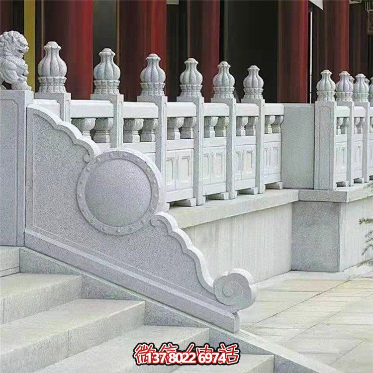 精美石雕欄桿欄板，點綴景區(qū)景點，增添園林雕塑之美