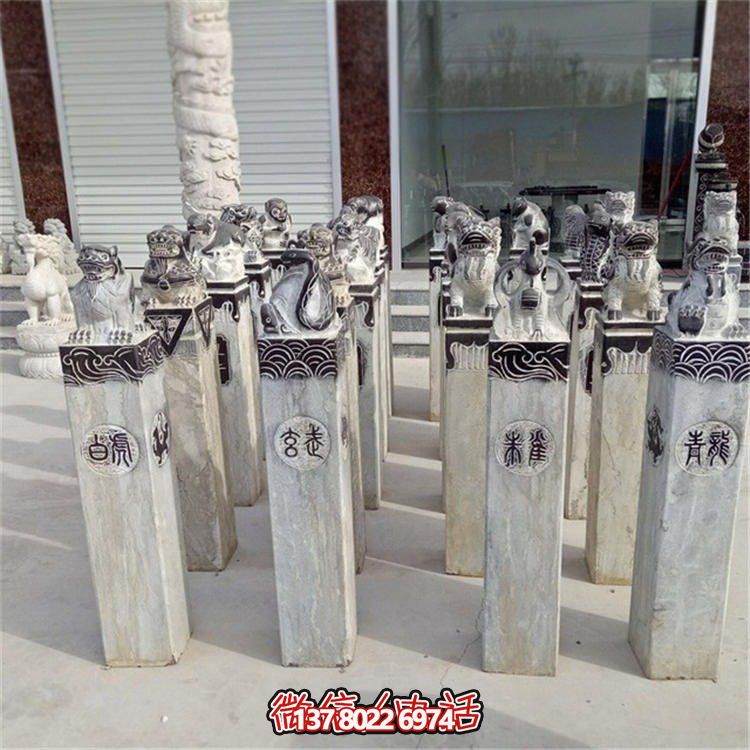 精美大理石雕塑，辟邪鎮(zhèn)宅，拴馬樁大型裝飾