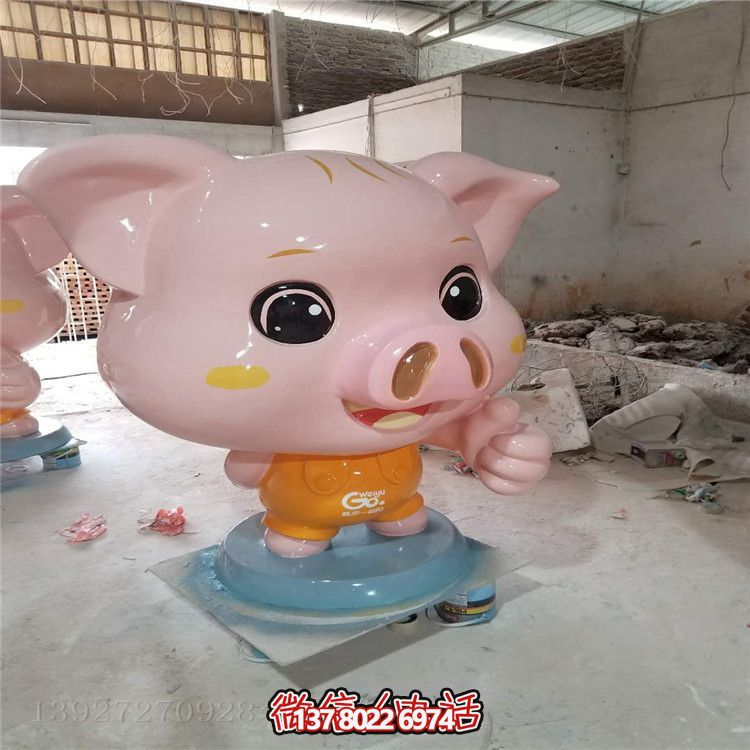 玻璃鋼豬雕塑，為您的店鋪、戶外公園增添熱鬧氣氛