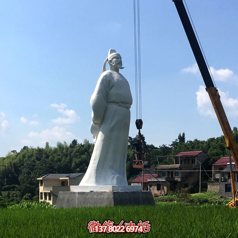 李白漢白玉雕塑，賞詩仙魅力，游覽大型景區(qū)公園