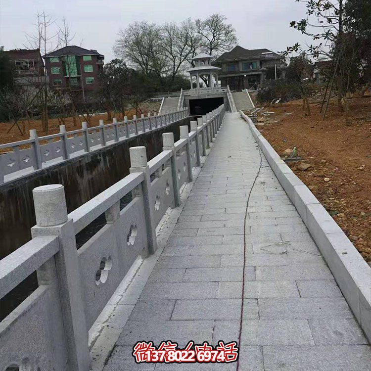 精美大理石護(hù)欄雕塑，點(diǎn)綴河道戶外環(huán)境