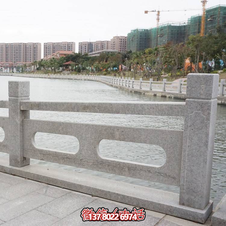 防護花崗巖石欄桿組合，完美裝飾湖邊公園