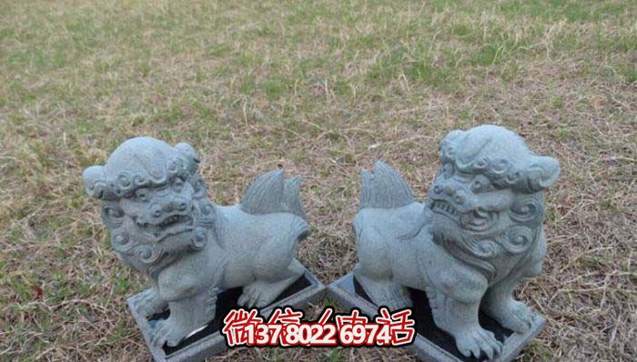 精美創(chuàng)意獅子大理石擺件，為戶外園林景觀增添更多美感