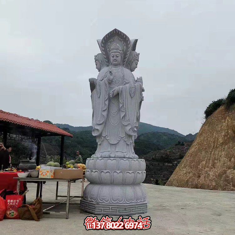 現(xiàn)代藝術(shù)石雕觀音雕塑，融入園林景觀的瑰麗大理石家園
