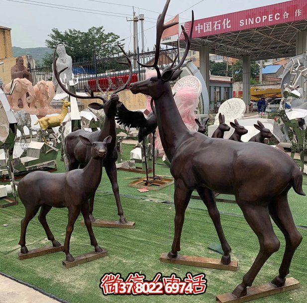 大型仿銅玻璃鋼擺件，非凡園林景觀戶外裝飾