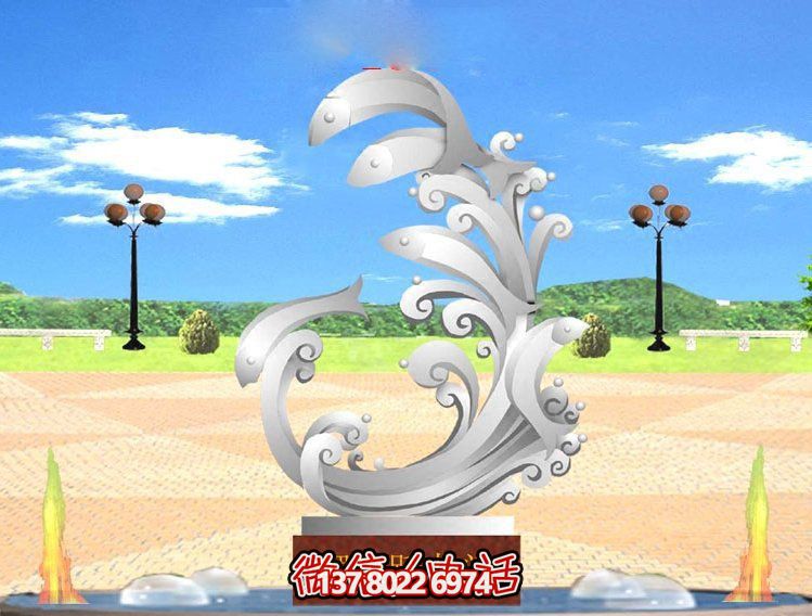 玻璃鋼雕塑魚(yú)躍龍門(mén)傳承古老傳統(tǒng)，展示創(chuàng)意美感