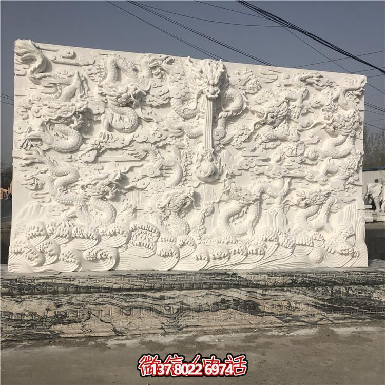 精湛雕刻的室內(nèi)大理石雕塑，為您的庭院增添浮雕照壁