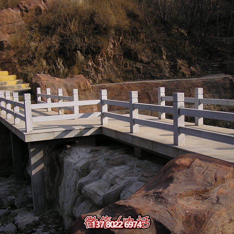 精致石磚制作的路橋、石欄桿及石欄