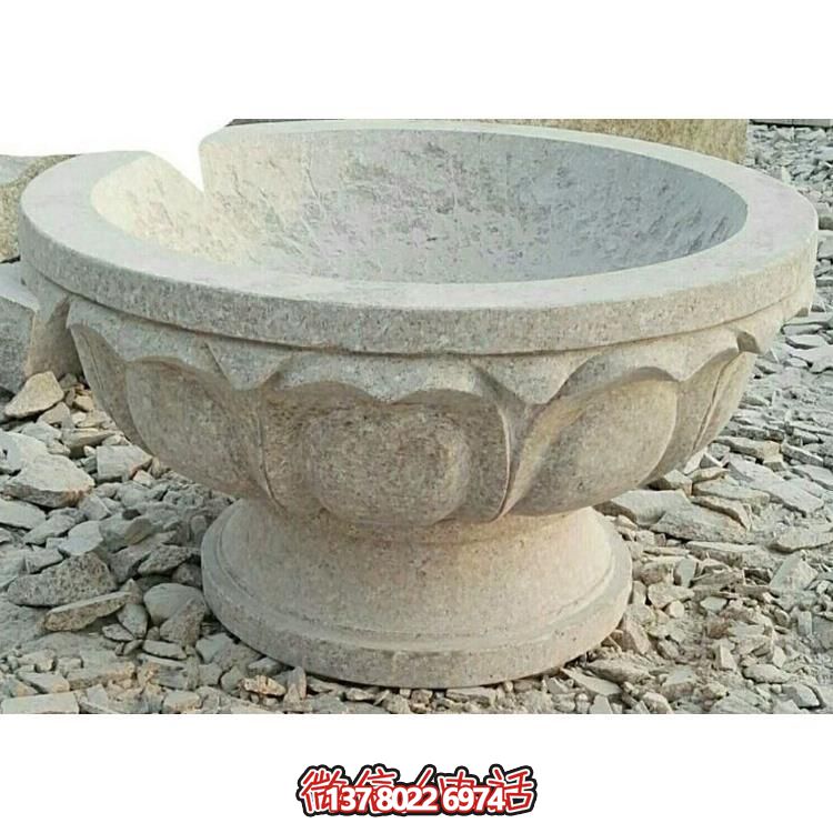 大理石石雕庭院戶(hù)外園林景觀花盆花缽雕塑