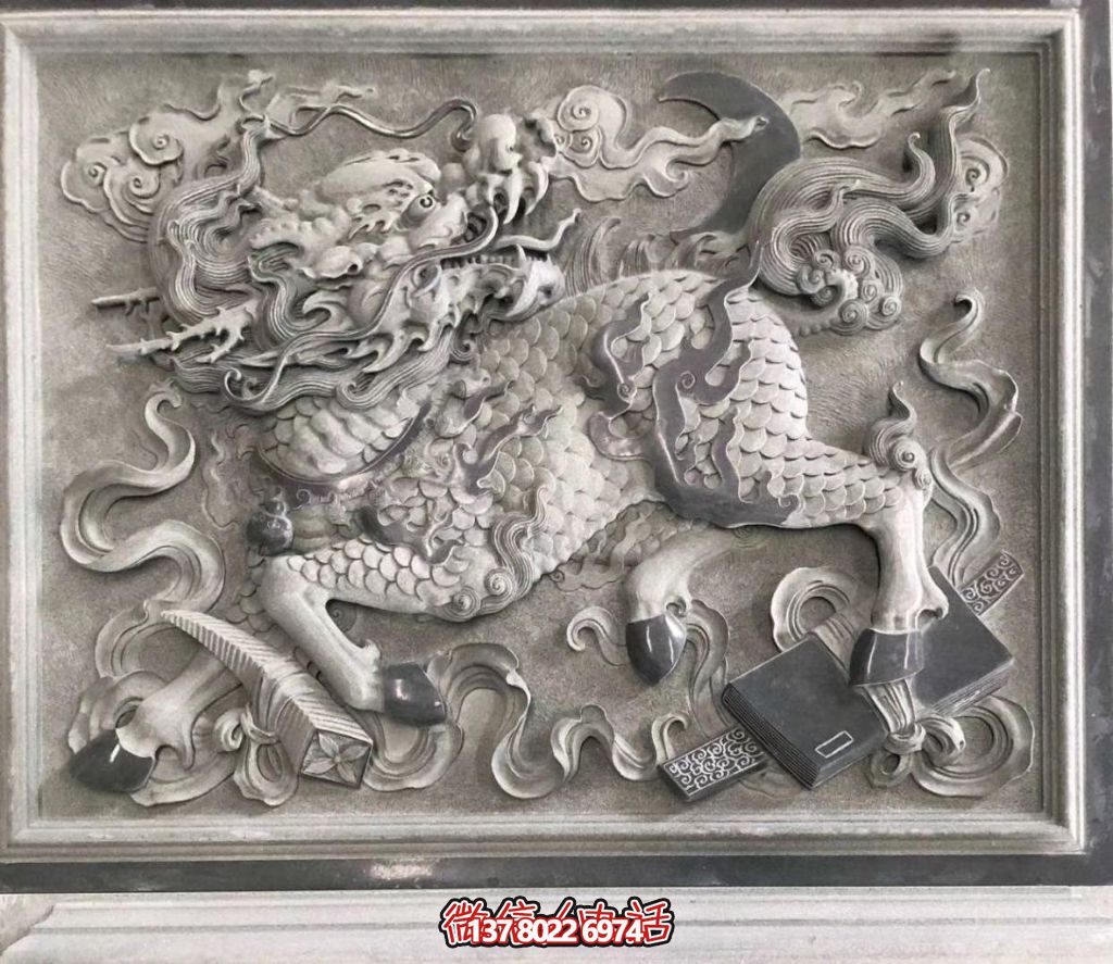 青石麒麟獻瑞：祥瑞滿庭，福佑千秋